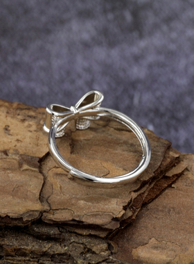 韩版ins小众设计感蝴蝶结戒指