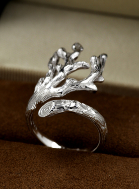 韩版S925ins小众设计感极简戒指