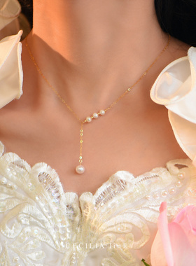 店家推荐法式Y形锁骨链简约优雅