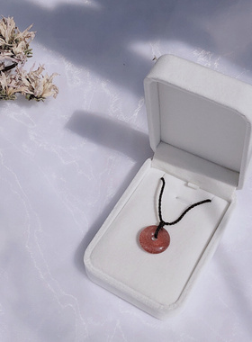 草莓晶平安扣吊坠ins流行项链女