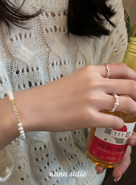 小碎金子珍珠手链女款夏2023年新