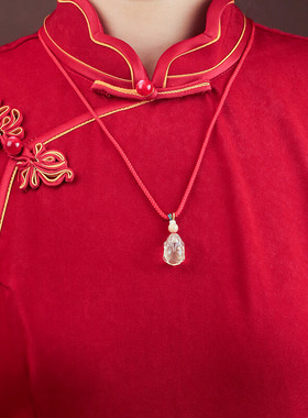 黄水晶貔貅吊坠男款玉石皮丘女士