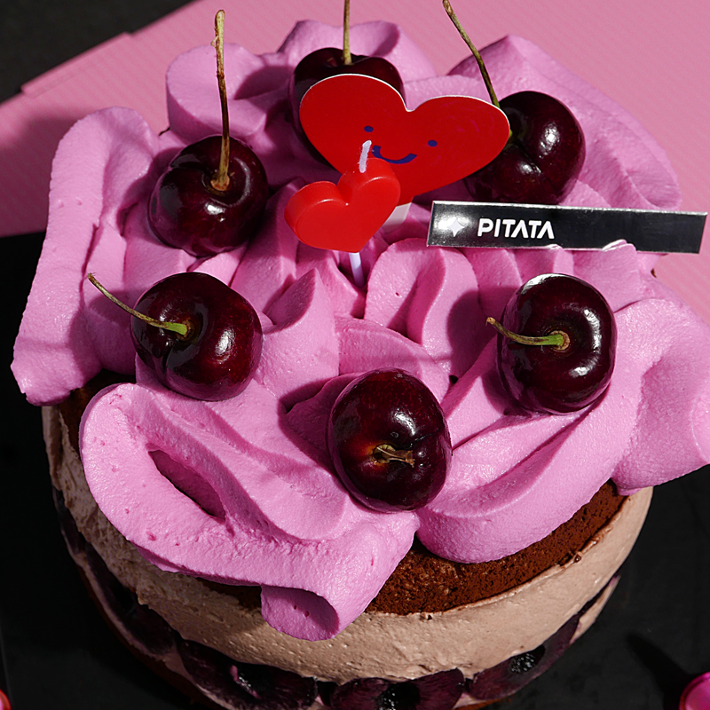 PITATA情人节礼物蛋糕新鲜车厘子水果生日蛋糕动物奶油成都配送 - 图0