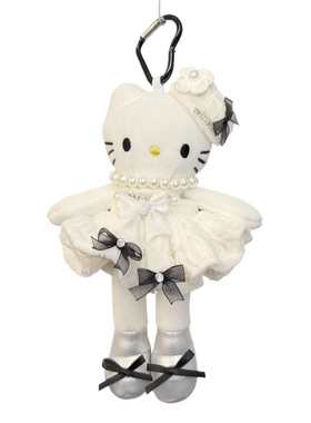 日本正版HelloKitty长腿格子裙名媛风包挂件kt猫卡通玩偶公仔礼物
