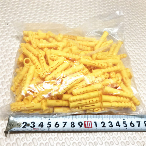国标小黄鱼尼龙塑料膨胀管 6 8 10mm涨塞胶粒螺栓 镀锌不锈钢螺丝 - 图3