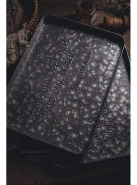 复古英文印字镀锌铁ins风浮雕