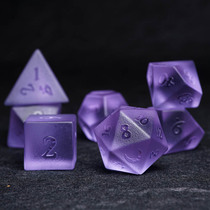 Purple Zircon COC dice DND Run Team Ksuru Run Mission TRPG dice dragon with underground city jewel dice frosted