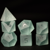 Light green zircons DND dice dragon with underground city dice COC running group Ksuru dice 20 face dice jewel