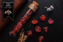 Fantasy Drug Water Bottle Resin Dice Plastic Running Group Dice COC Run Mission DND dice dragon with underground city TRPG