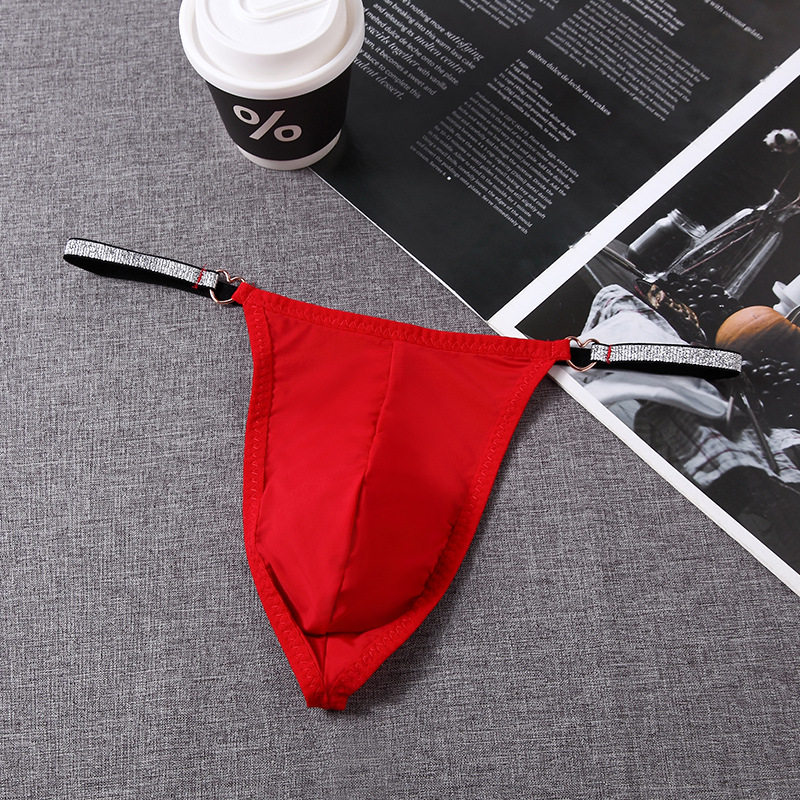 欧美外贸男丁字裤高弹银丝细带低腰男纯色T裤厂家批发M1409#,淘宝优惠券,粉丝福利购,淘宝优惠卷