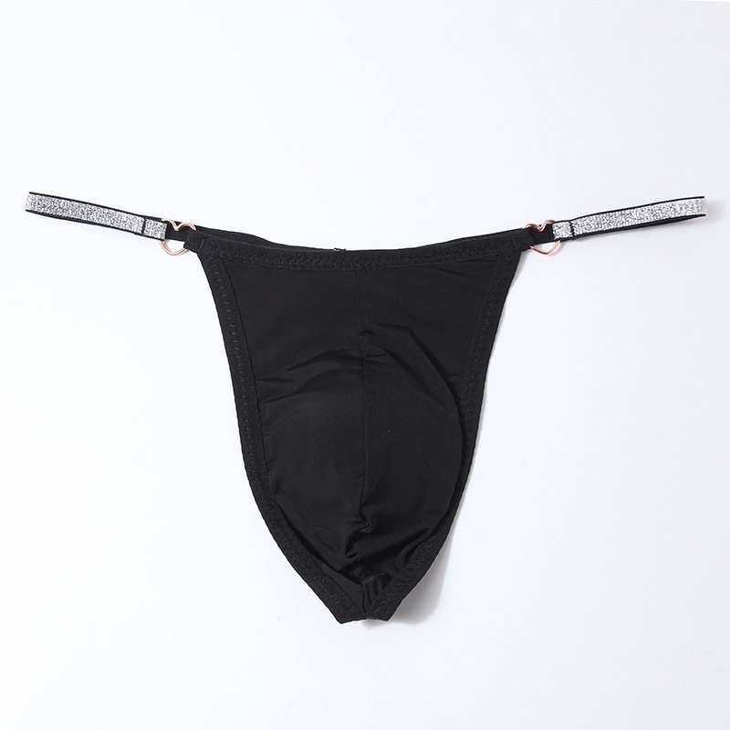 欧美外贸男丁字裤高弹银丝细带低腰男纯色T裤厂家批发M1409#,淘宝优惠券,粉丝福利购,淘宝优惠卷