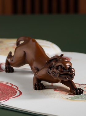 官作紫铜螭龙摆件貔貅家书房镇纸