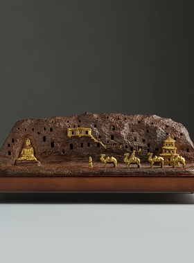 黄铜山丝绸之路文创礼品香炉摆件