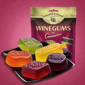 原装进口嘉云混合水果软糖橡皮糖（凝胶糖果180g）sour winegums
