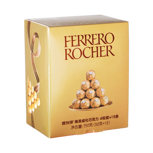 费列罗官方旗舰店榛果威化巧克力制品60粒休闲零食下午茶分享装