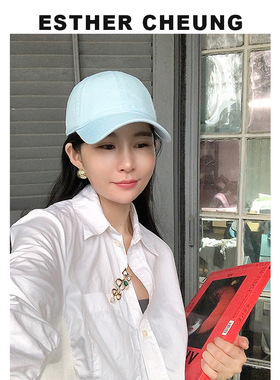 美式水洗棒球帽深灰色