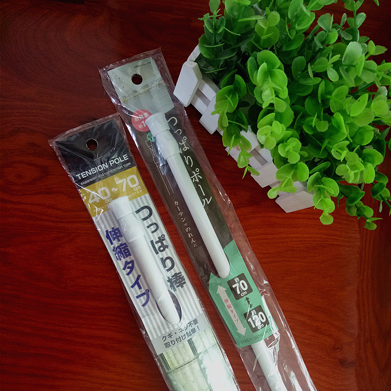 简易白烤漆弹簧弹力伸缩杆纱帘窗帘杆拉杆免打孔门帘半帘配件简单,淘宝优惠券,粉丝福利购,淘宝优惠卷