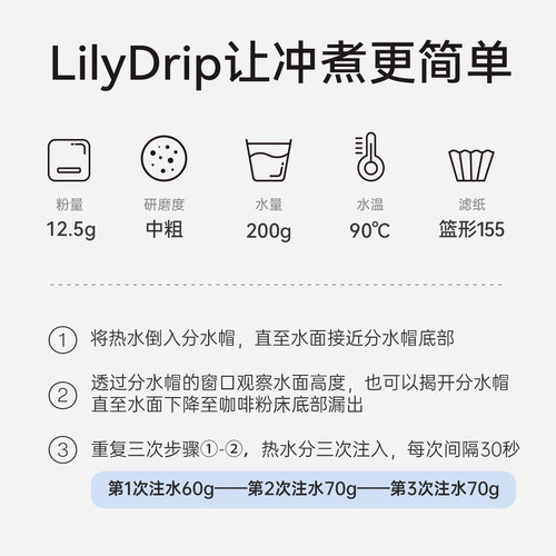柯林 & LilyDrip联名百合滤杯 咖啡手冲蛋糕滤杯 上手简单 奶蓝色 - 图1