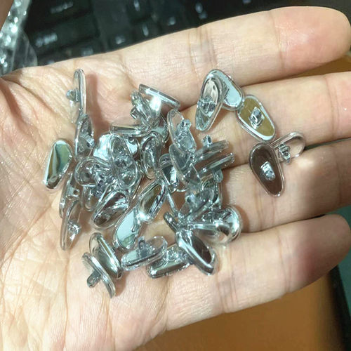 眼镜鼻托防滑鼻垫塑料电镀芯包硅胶仿金属镜托鼻梁防压痕眼睛配件 - 图3