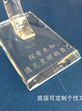 水晶玻璃仿真飞机模型
