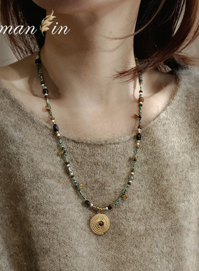 原创小众设计复古混搭长款项链