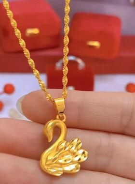 时尚百搭低头小天鹅精美项链