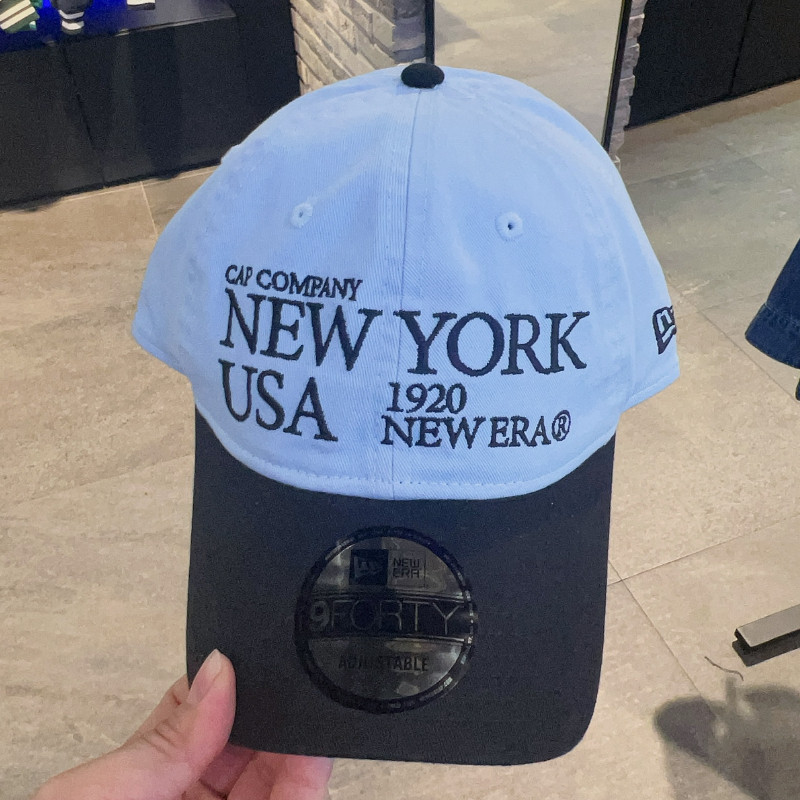 韩国New Era拼色棒球帽男女同款运动百搭软顶弯檐940字母刺绣帽子,淘宝优惠券,粉丝福利购,淘宝优惠卷