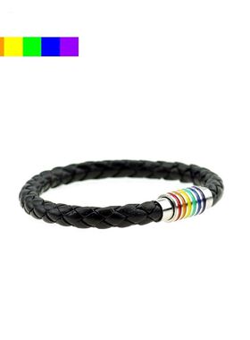 磁扣皮绳手镯手环六色le潮男女通讯录T饰品情侣手绳配饰