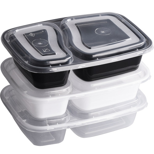 高档美式两格一次性餐盒二格双格6828外卖快餐打包饭盒可定制微波 - 图3