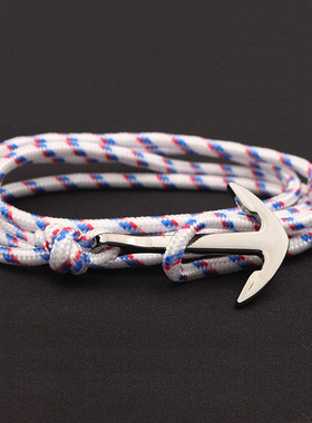 花色船锚情侣手链