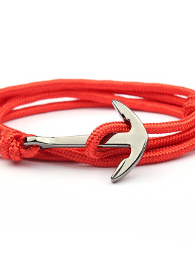 新款 热销 海盗海军蓝 3mm 彩色尼龙绳 船锚手链 情侣手工绳 枪黑