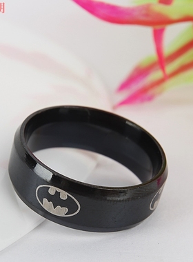欧美风黑色饰品生肖钛钢戒指