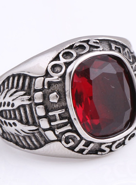 欧美风钛钢复古不褪色防过敏戒指