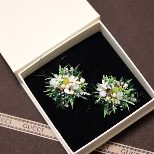 永生花戒指成品毕业季胸针森系婚礼定制多巴胺原创设计新娘花礼物 - 图1