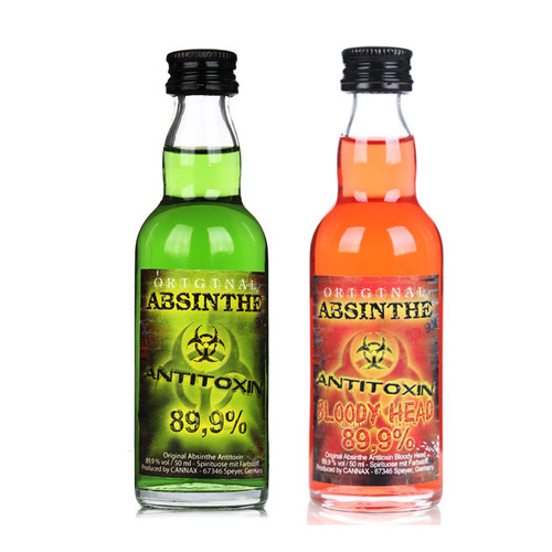 【洋酒】89.9度德国进口血魔绿魔苦艾酒超炫酒版套餐包邮50ml*2 - 图0