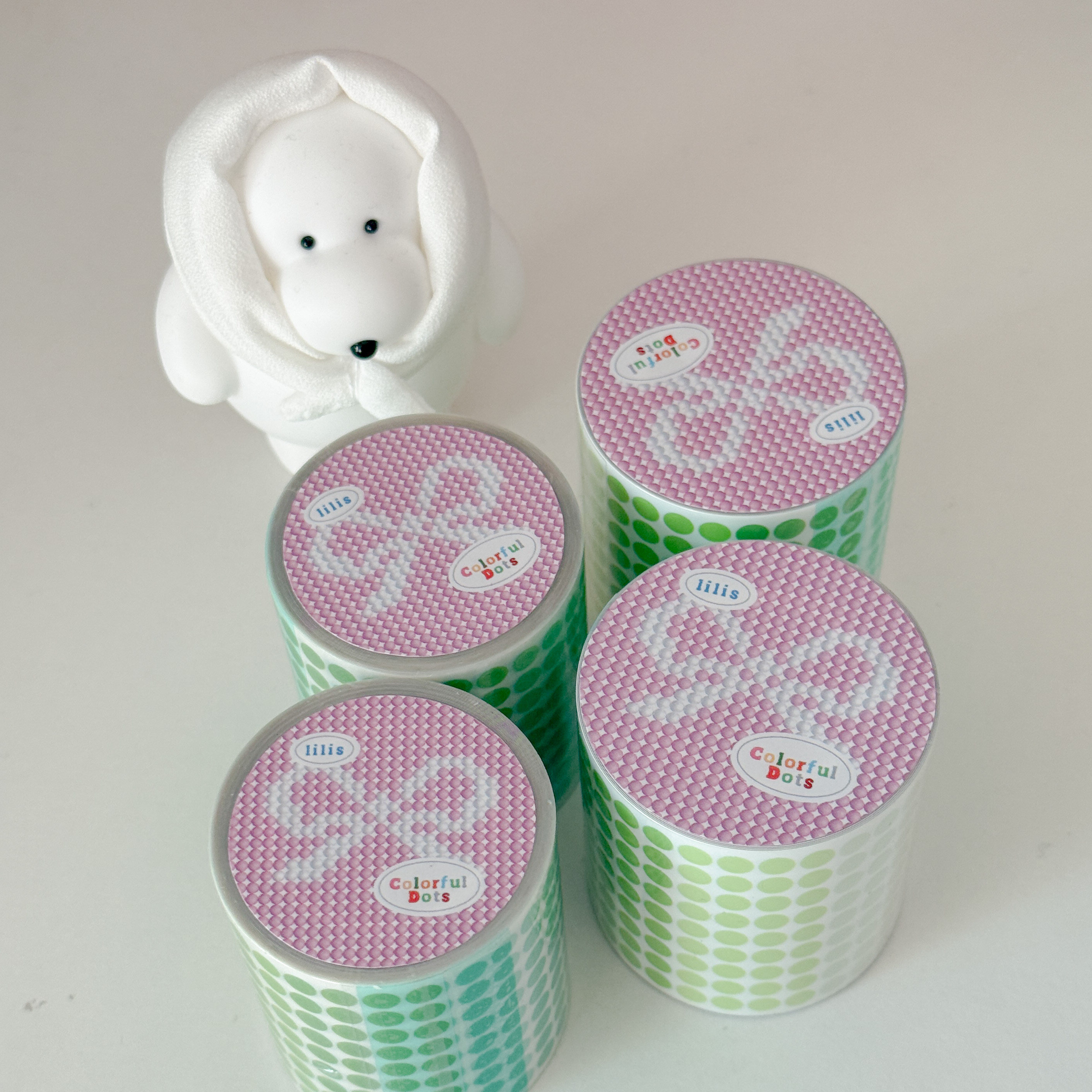 现货 栗栗斯彩虹deco小糖豆3mm圆单色纯色贴纸卷基础手帐打卡标记,淘宝优惠券,粉丝福利购,淘宝优惠卷