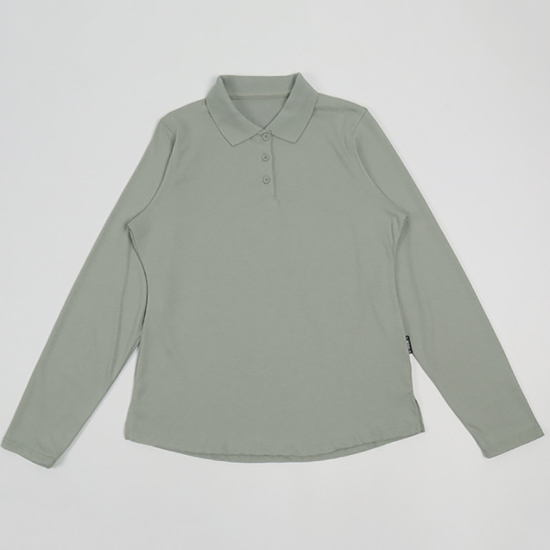 外贸纯色翻领长袖t恤女士 2025春季新款修身休闲polo衫内搭打底衫,淘宝优惠券,粉丝福利购,淘宝优惠卷