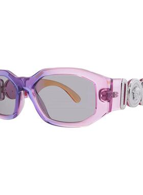 代购Versace范思哲男女太阳镜防紫外线灰色镜片非偏光53mm镜片