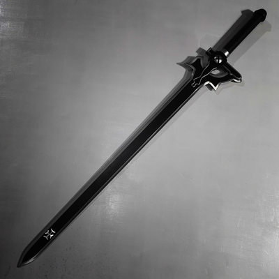 不锈钢刀剑神域武器金属黑剑阐释者白剑桐人cosplay 未开刃 虎窝淘