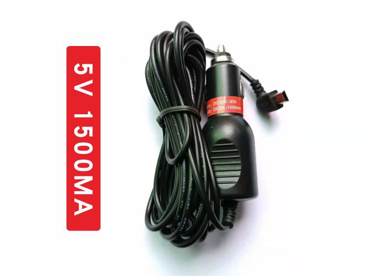 12-24V转5V1A1.5A2A2.5A3A车载行车记录仪电源线原装充电线弯头线 - 图2