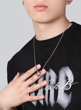 MAGICPOLE竹节双环高升吊坠项链