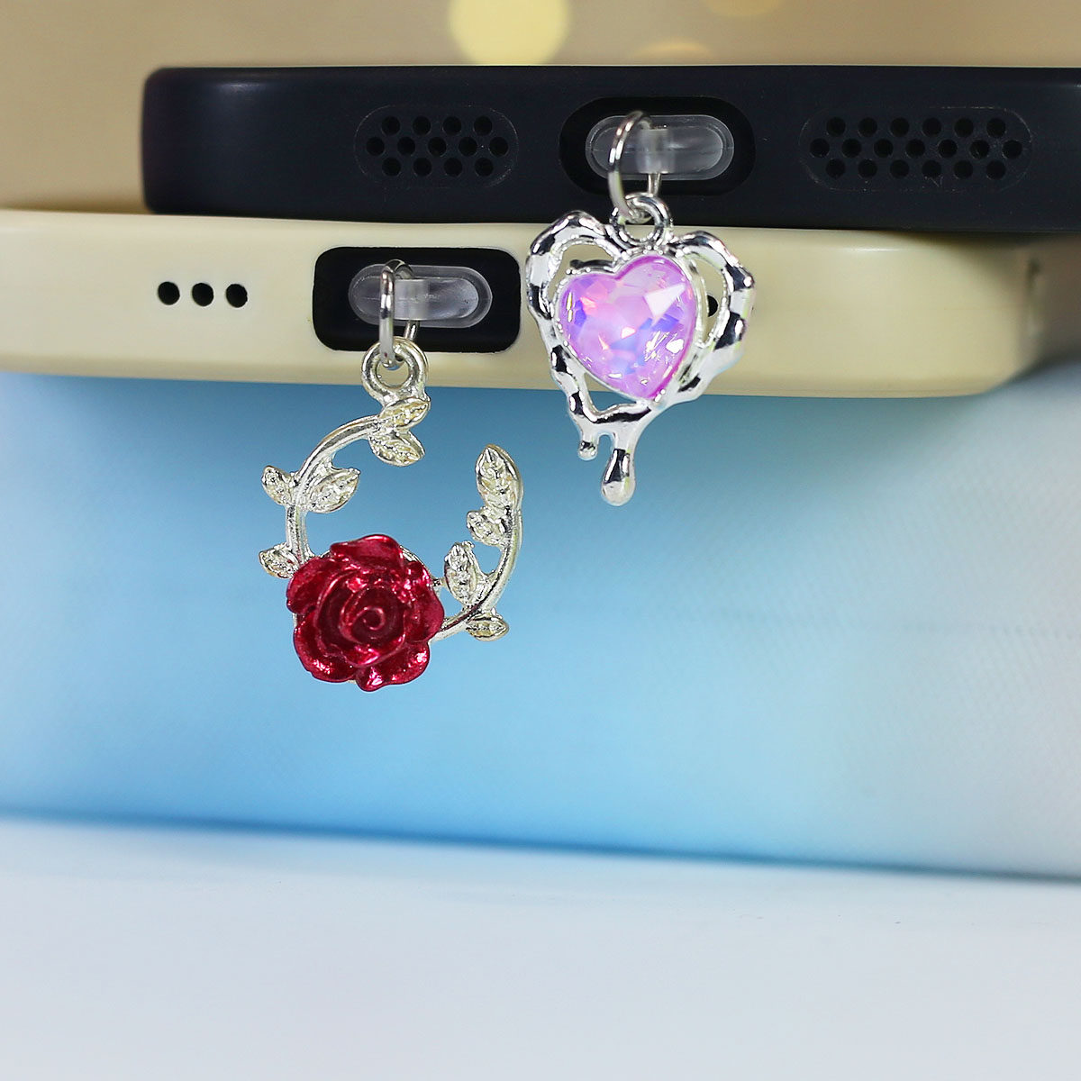 手机防尘塞挂件饰品配件甜酷风吊坠手串配饰轻奢饰品情人节礼物女