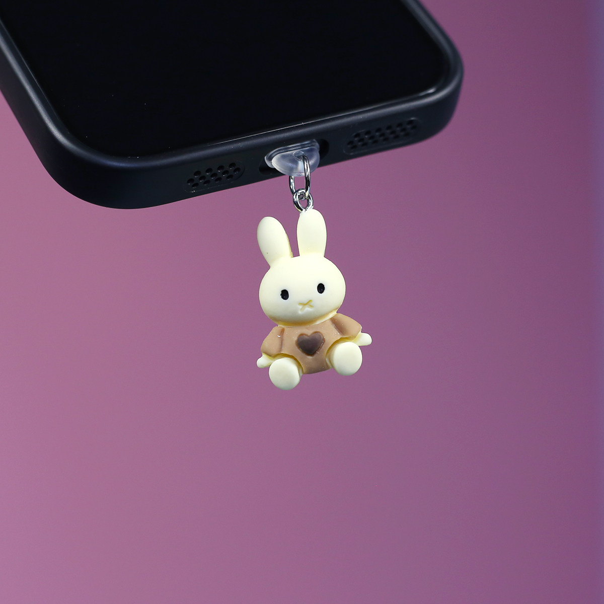 可爱的小兔子手机防尘塞挂饰挂件吊坠手机配件装饰品情人节礼物