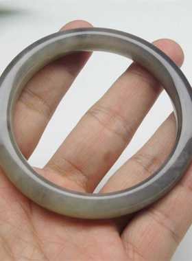 正圈烟紫手镯简约青海料