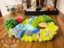 Handmade Diy Moss Cup Mat Weave New Hand Zero Foundation Creative Gift Decoration Pendulum to sign clip Nature * Original