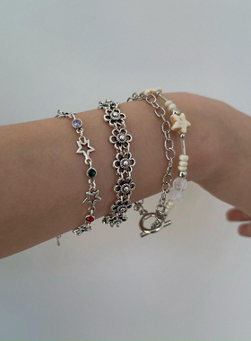 复古甜酷辣妹五角星叠戴手链