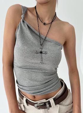 夸张哥特风十字架长项链