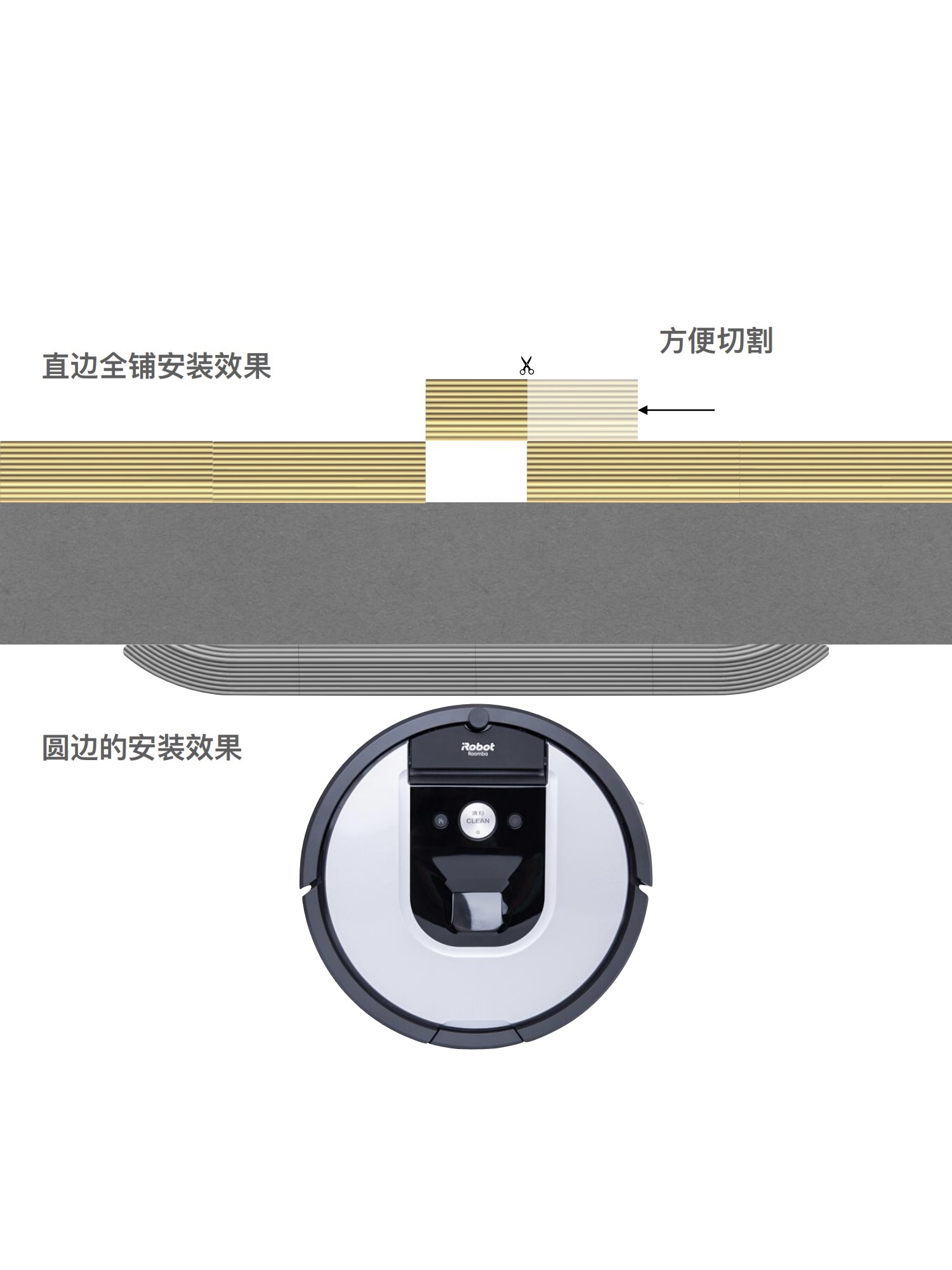 适用云鲸石头科沃斯米家扫地机器人爬坡垫门槛条上坡道台阶斜坡条 - 图3