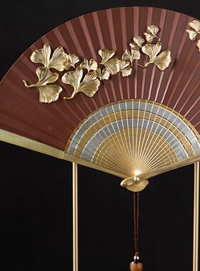 新中式国风扇子客厅玄关装饰品