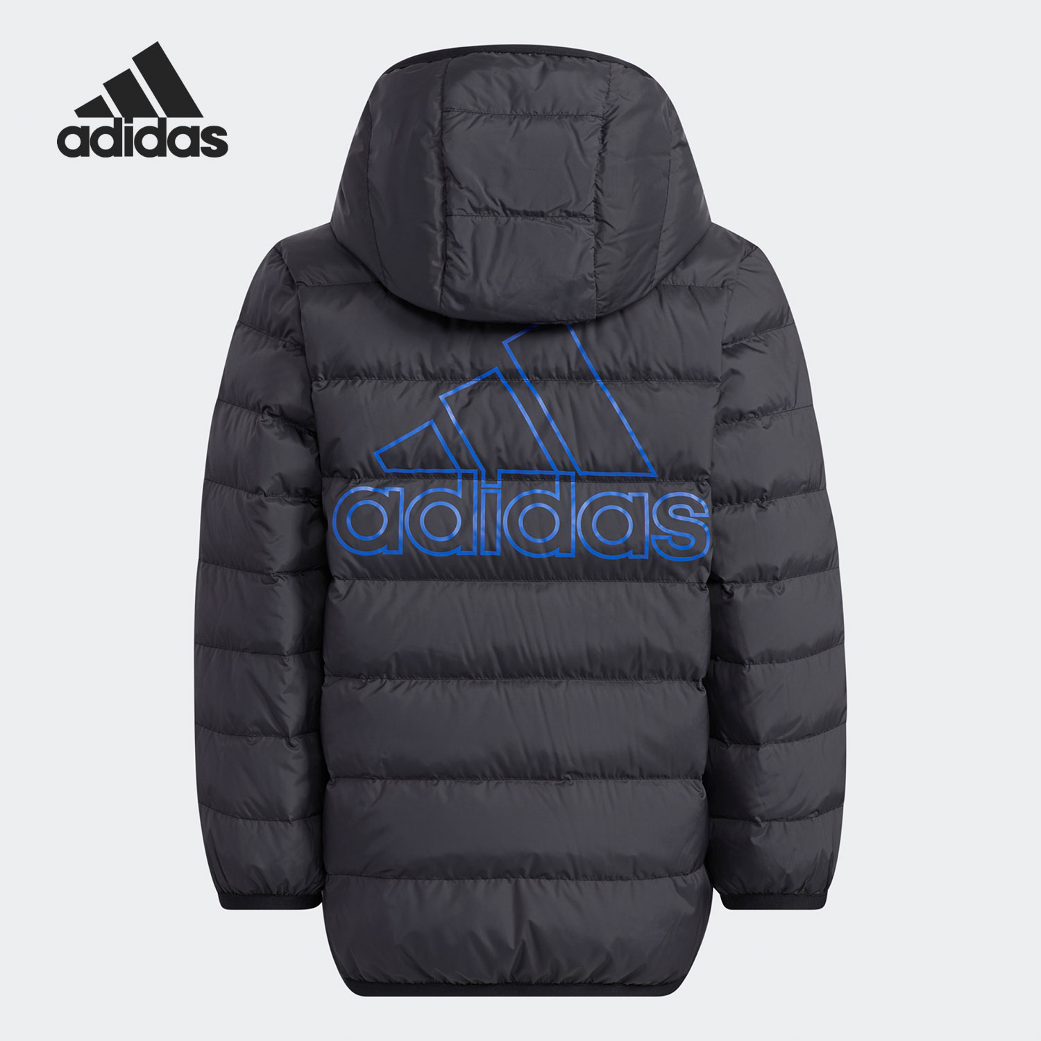 Adidas/阿迪达斯正品冬季保暖小童运动休闲连帽羽绒服H40326 - 图0